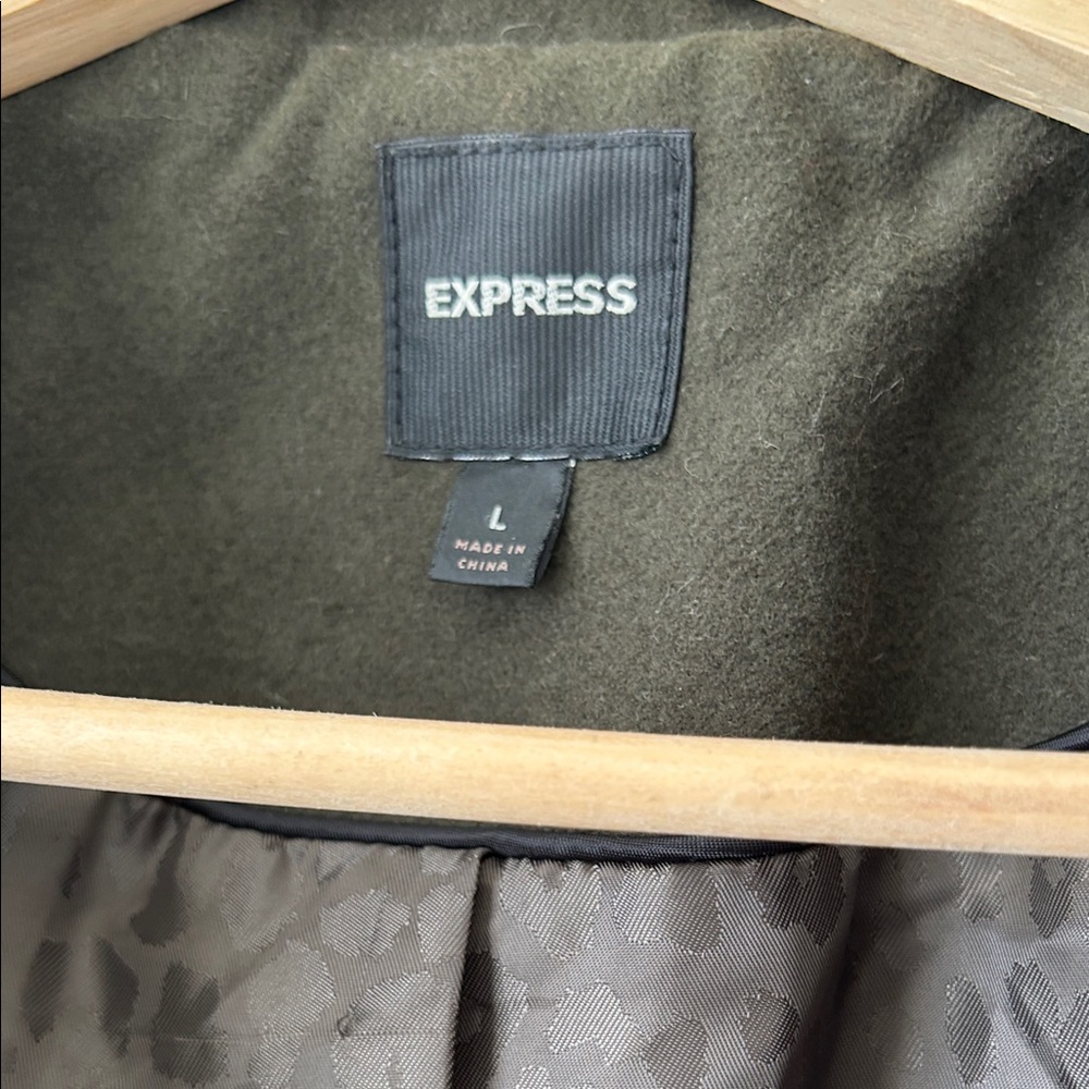 Express Dark Green Utility Jacket - image 2